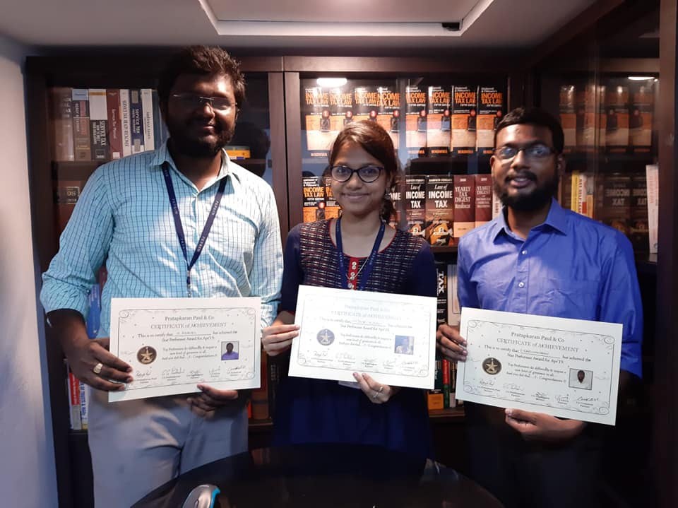 Star Performers - for the month of April,2019